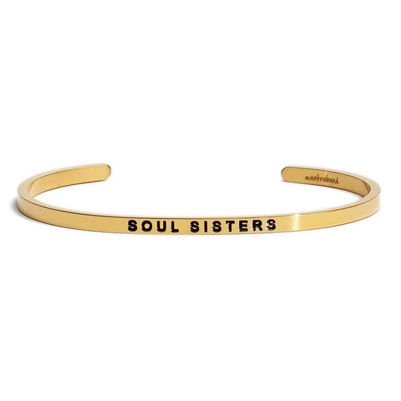Women's MantraBand 'Soul Sister' Cuff - Gold - Picture 1 of 5